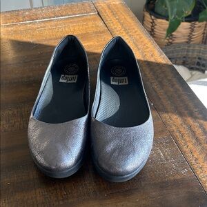 Fitflop Women's Metallic Silver Flats
